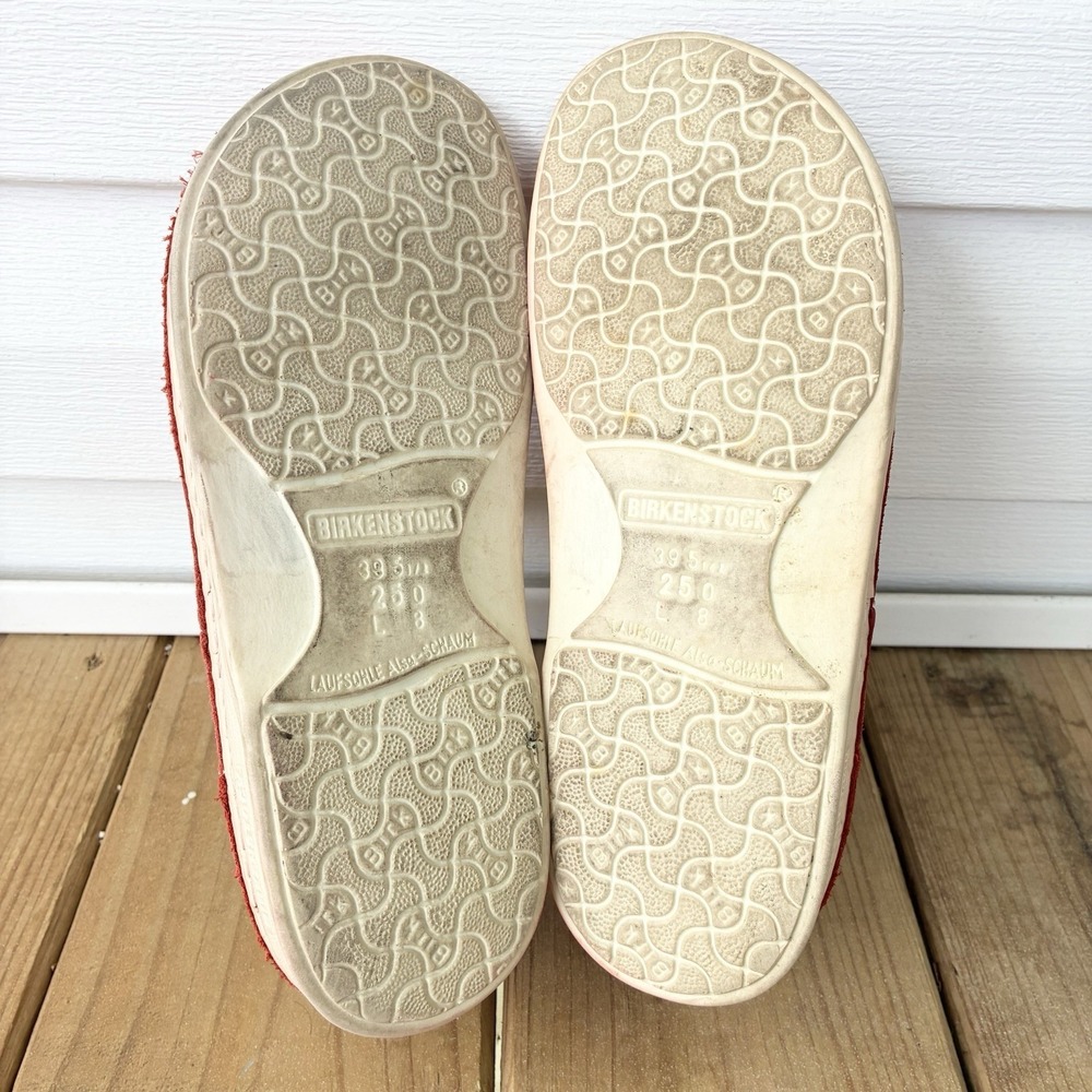 Birkenstock Bodega Woven Leather Fisherman Lace Up Sneakers Shoes Red Womens 8 - Picture 7 of 9